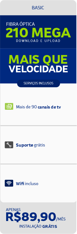 Internet Fibra Óptica 210MB