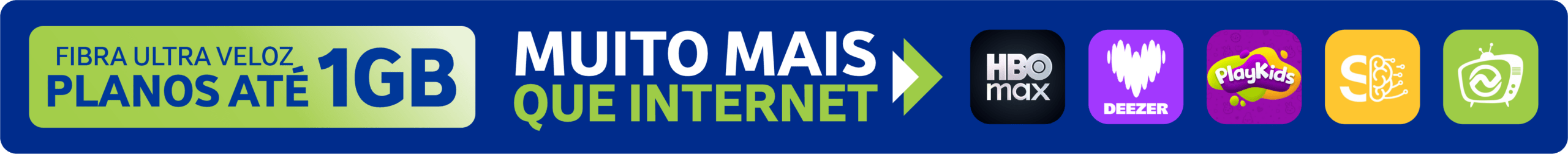 Fibra ultra veloz até 1GB mais que internet